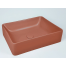 Umývadlo Slim | 500 x 380 x 130 mm | na dosku | štvorhranný | granátovo červená mat