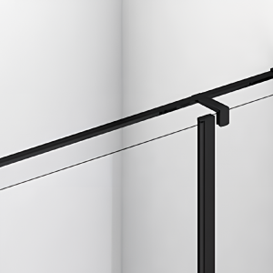 Stabilizační vzpěra, upevnění zeď-sklo+Tkus | délka 1500 mm | černá