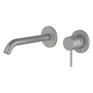 Wash basin faucets wall concealed | 158 | lever | brushed stainless steel | X STYLE INOX