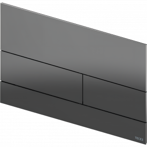 WC push plate module SquareSquare II  | Polished Black Chrome