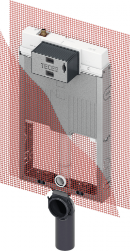 TECEbox nádržka | do zděné konstrukce pro závěsné WC, hloubka 8 cm, ovládání zepředu
