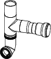 TECE spare part TECEprofil flush pipe with odour extraction DN 50 right