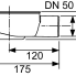 Sifón s odtokom do steny Drainline 95mm (0,7 l / s)
