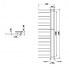 Radiátor Theia | 500x1540 mm | ľavé | strieborná štrukturálne mat