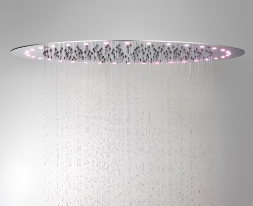 Vstavaná sprchová hlavica LED - kruhová 420 mm
