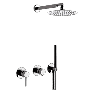 Sprchový set X STYLE | podomietkový | so závesnou hlavicí | Ø 200 mm | nerez