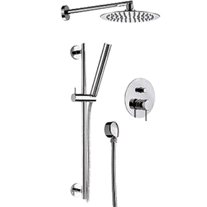 Sprchový set X STYLE | podomietkový pákový | so závesnou hlavicou Ø 200 mm | chróm lesk | zlatá mat