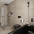 Moderní koupelna GLEE - Pohled z vany ke sprchovému koutu