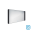 Koupelnové podsvícené LED zrcadlo ZPC | 1200 x 650 | senzor | černá