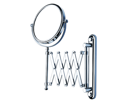 Kozmetické zrkadlo závesné vysúvacie | chróm