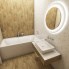Elegantná kúpeľňa FIORE - Pohľad na vaňu a umývadlo