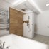 Luxusná kúpeľňa BEIGE DELUXE - Pohľad z vane do sprchy - denný