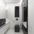 Moderná kúpeľňa BLACK&WHITE - Priamy pohľad od vstupu