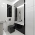 Moderná kúpeľňa BLACK&WHITE - Pohľad od umývadla