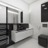 Moderná kúpeľňa BLACK&WHITE - Pohľad od vstupu